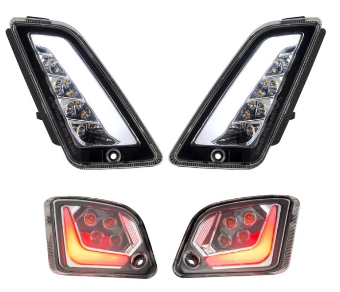 Kit indicatori di direzione anteriori e posteriori per Vespa GTS/GTS Super/GTV 125-300cc ('14-), trasparente