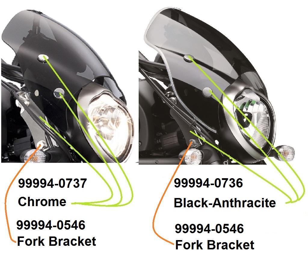 Cupolino CAFE STYLE colorato a sgancio rapido per Vulcan S (Bj.15-19) originale Kawasaki