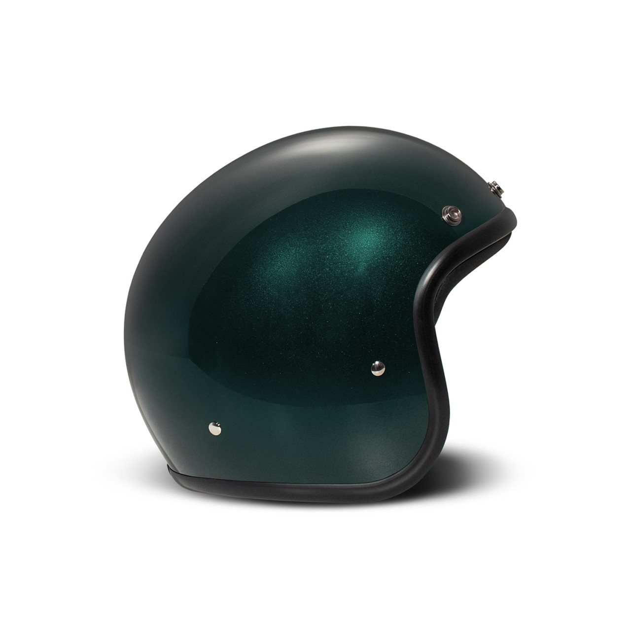 Casco jet DMD Retro, verde, glitter, verde intenso, vetroresina, ECE 22.06