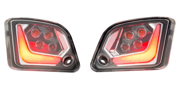 Kit indicatori di direzione anteriori e posteriori per Vespa GTS/GTS Super/GTV/GT 60/GT/GT L ('03-'13), trasparente