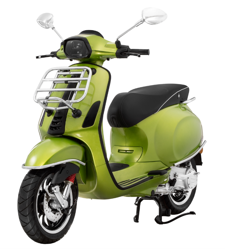 Portapacchi anteriore per Vespa Primavera /Sprint /Elettrica 50-150ccm, pieghevole, cromato