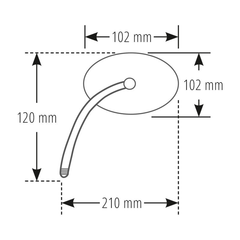 HIGHSIDER pro specchio Montana cromo (1 pezzo)