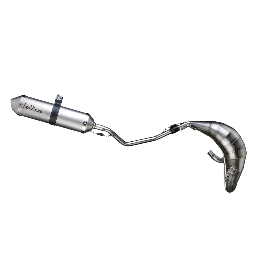 LeoVince, impianto di scarico Hand Made X-Fight, acciaio per Yamaha TZR 50 (Bj.03-13)