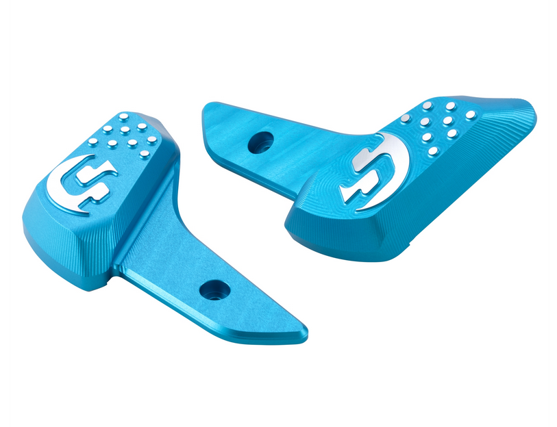 Poggiapiedi destro e sinistro per Vespa Primavera /Sprint 50-150ccm 2T/4T AC, blu opaco