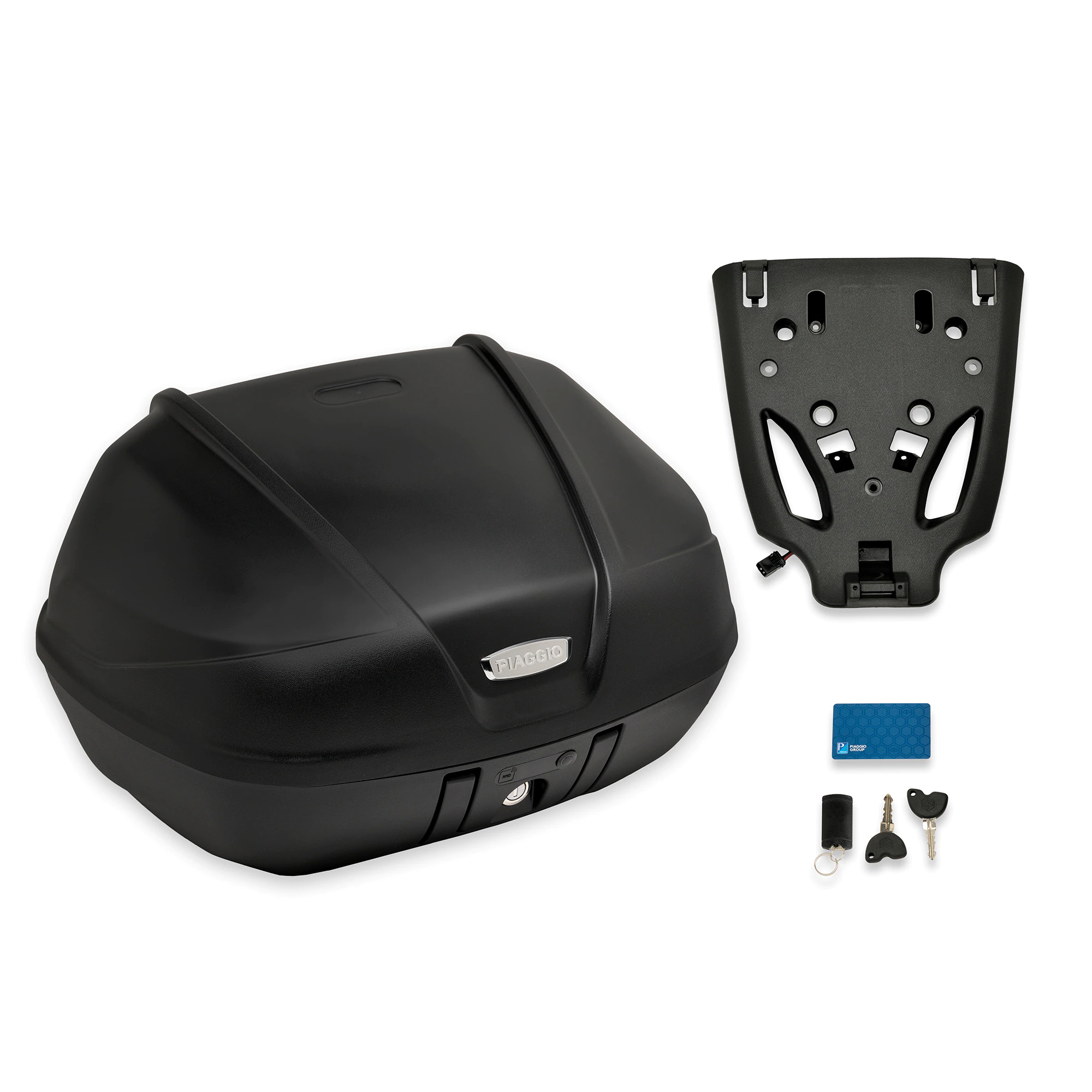 Kit bauletto "Keyless" 52 l (incl. piastra di montaggio) per Piaggio MP3 400 / 530 HPE
