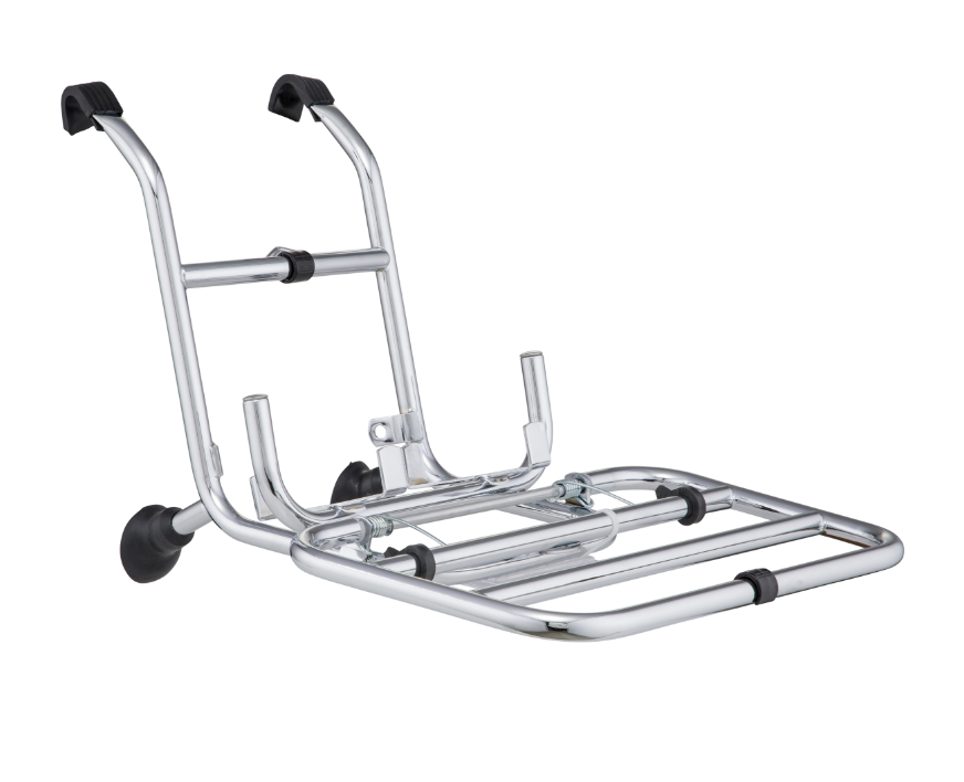 Portapacchi anteriore per Vespa PX 80-200cc, pieghevole, cromato