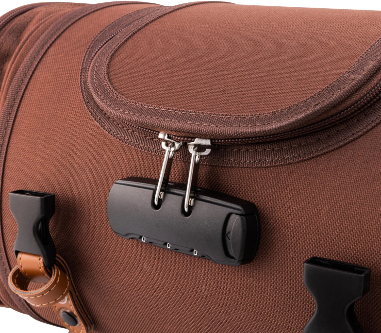 Borsa "Classic" piccola per Vespa, in nylon, marrone tabacco