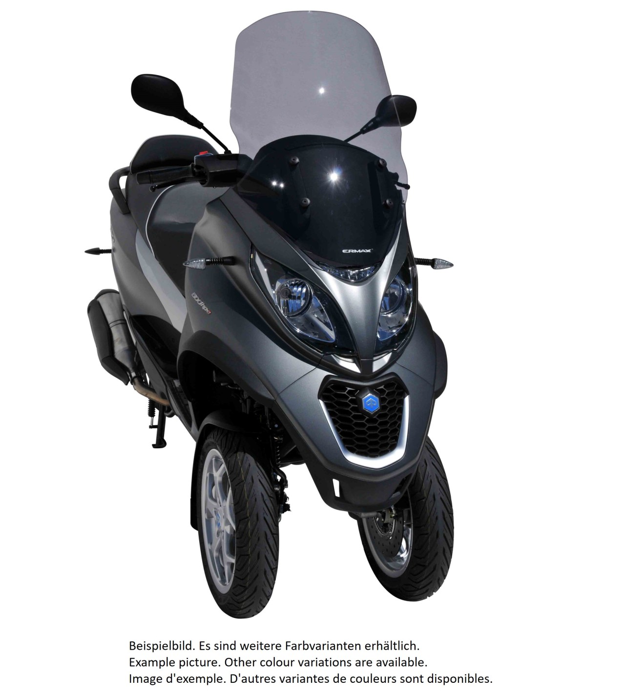 Parabrezza ERMAX per Piaggio MP3 400 HPE (-22), oscurato/nero chiaro