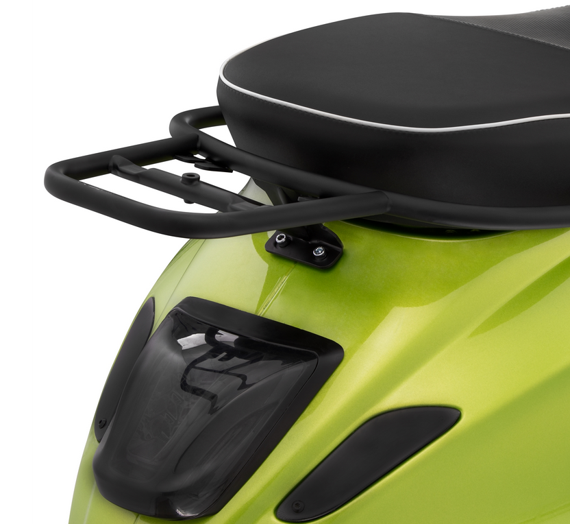 Portapacchi posteriore per Vespa Primavera /Sprint /Elettrica 50-150ccm, nero opaco