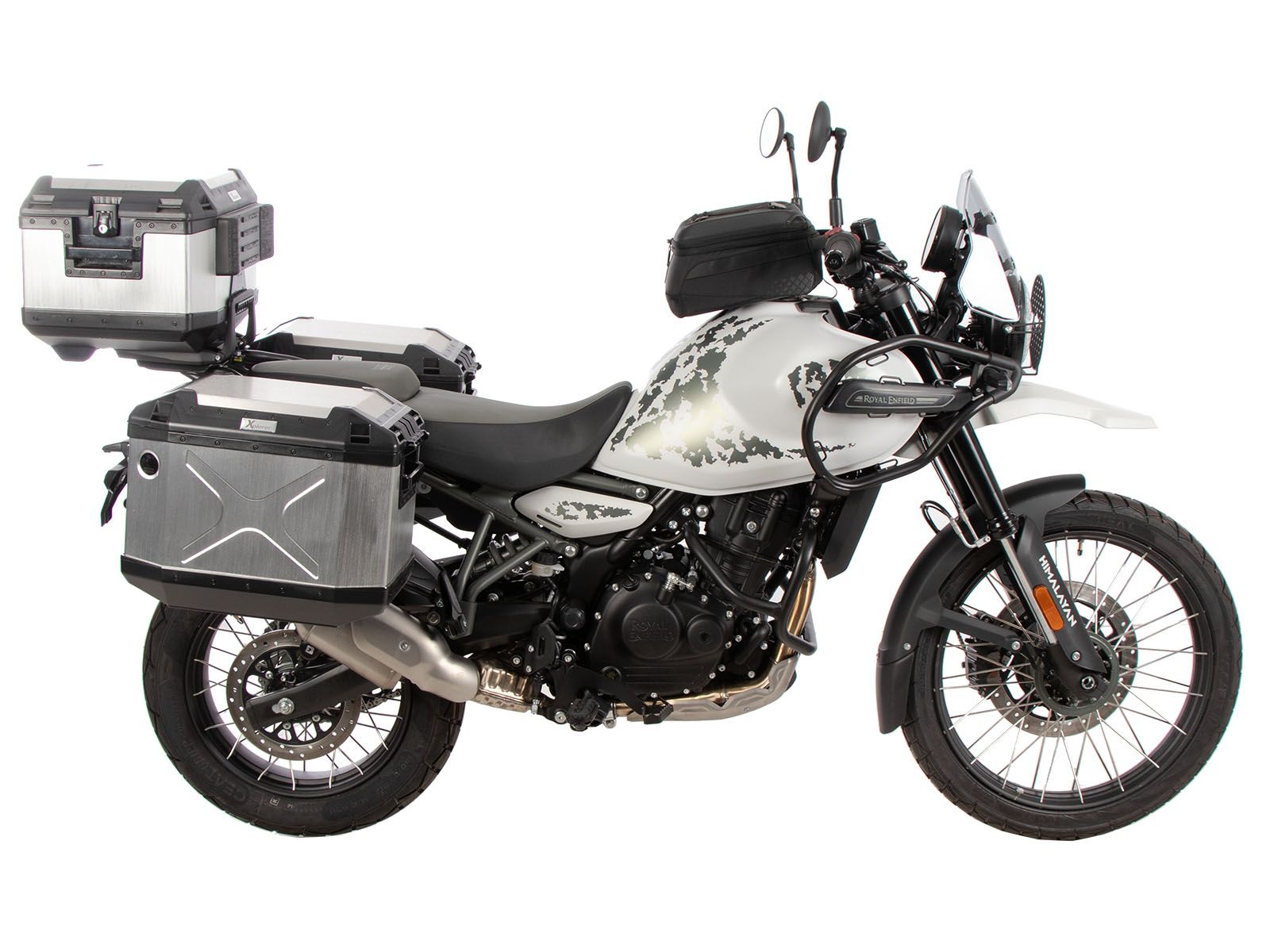 Portavaligie Alurack nero su portapacchi originale per Royal Enfield Himalayan 450 (24-)
