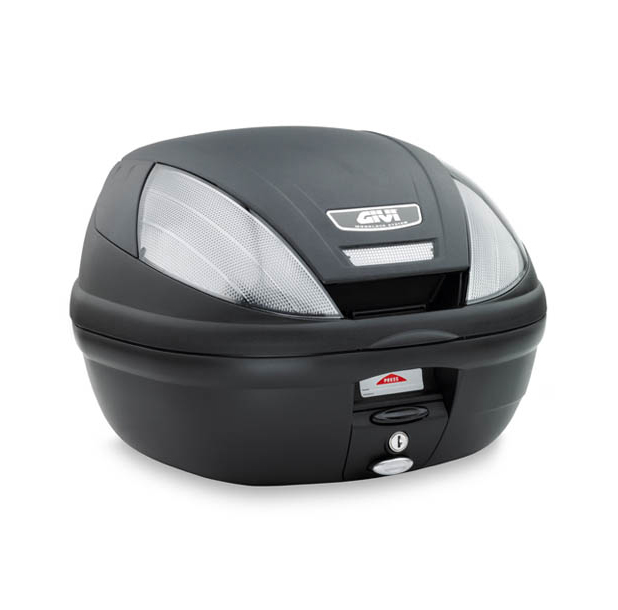 E370 TECH MONOLOCK bauletto con riflettori trasparenti e piastra Givi