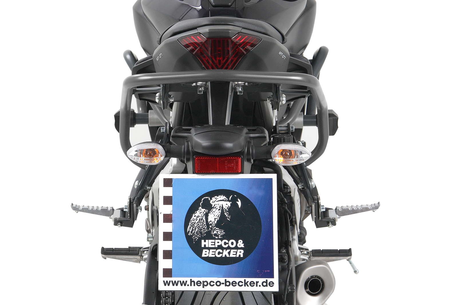 Barra di protezione posteriore Lock it antracite per Yamaha MT-07 (Bj.14-17) Hepco & Becker