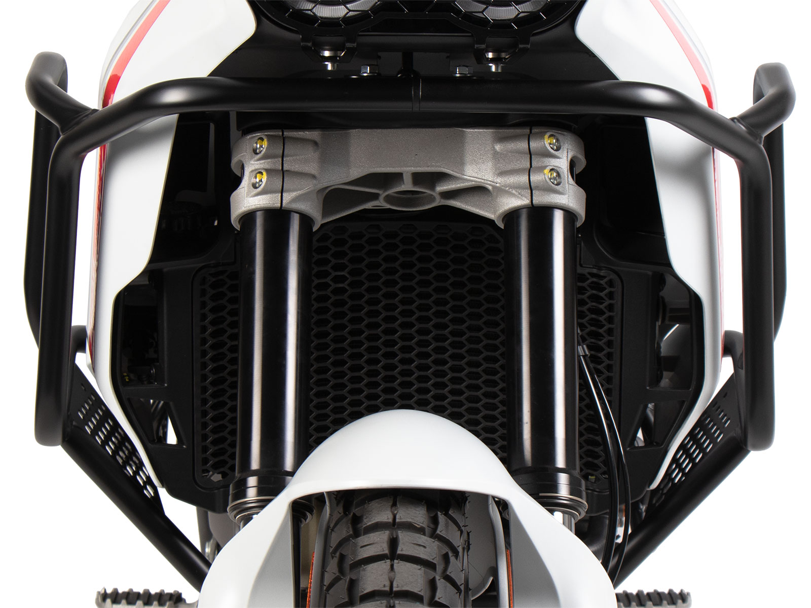 Barra di protezione serbatoio nera per Ducati Desert X Rally (24-) Hepco & Becker