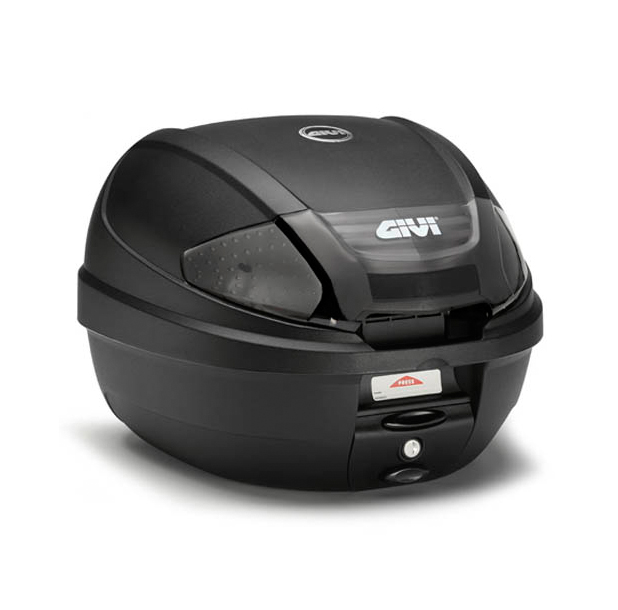 E300 MONOLOCK bauletto con nuova serratura e catarifrangenti trasparenti incl. piastra Givi