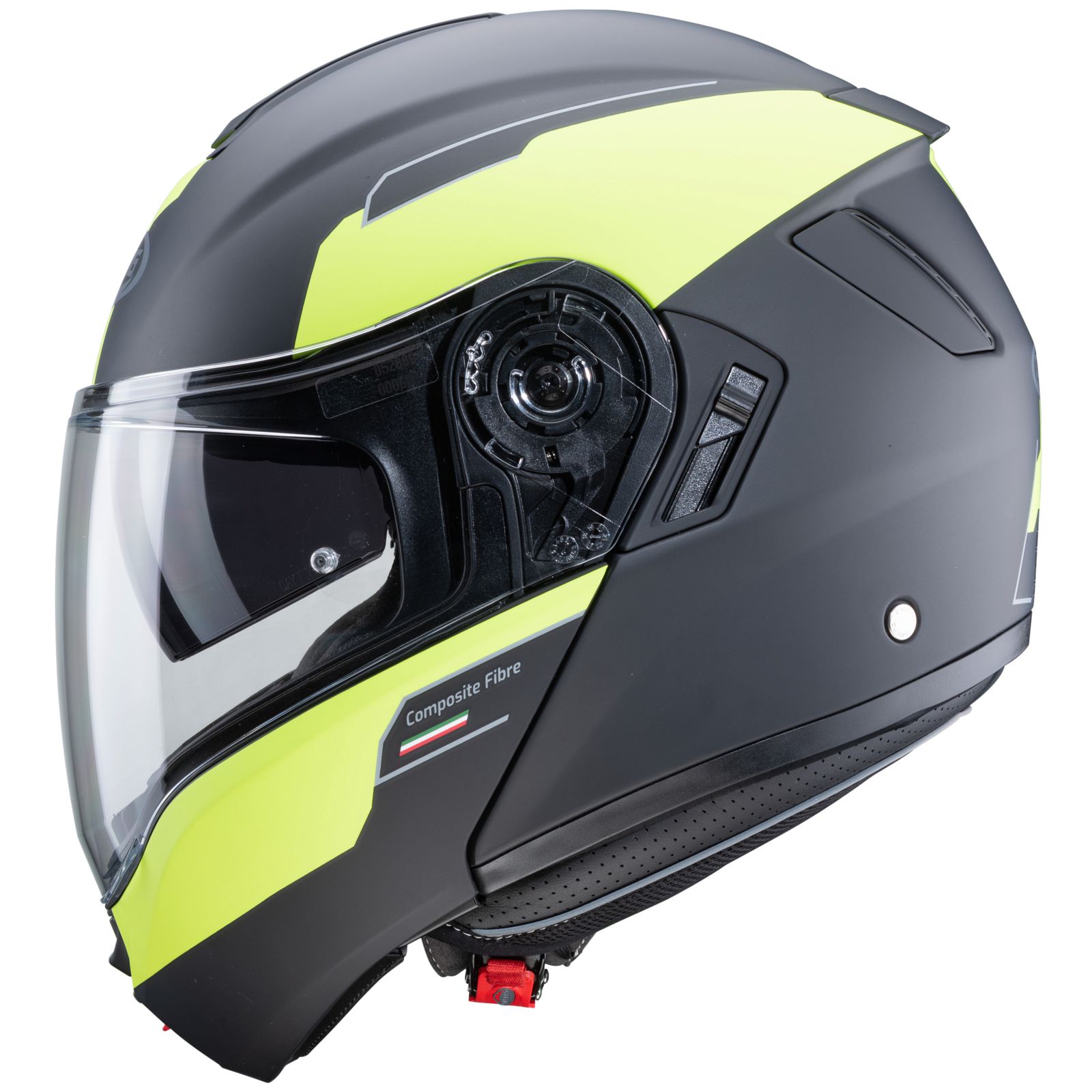 Casco Caberg Levo Prospect, nero opaco/giallo fluo