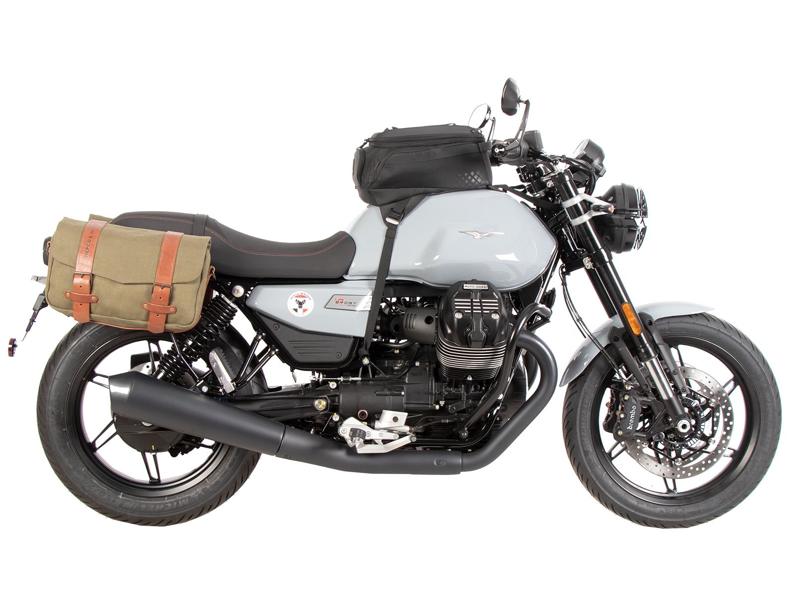 Portapacchi laterale C-Bow nero per Moto Guzzi V7 850 Sport (25- ) Hepco & Becker