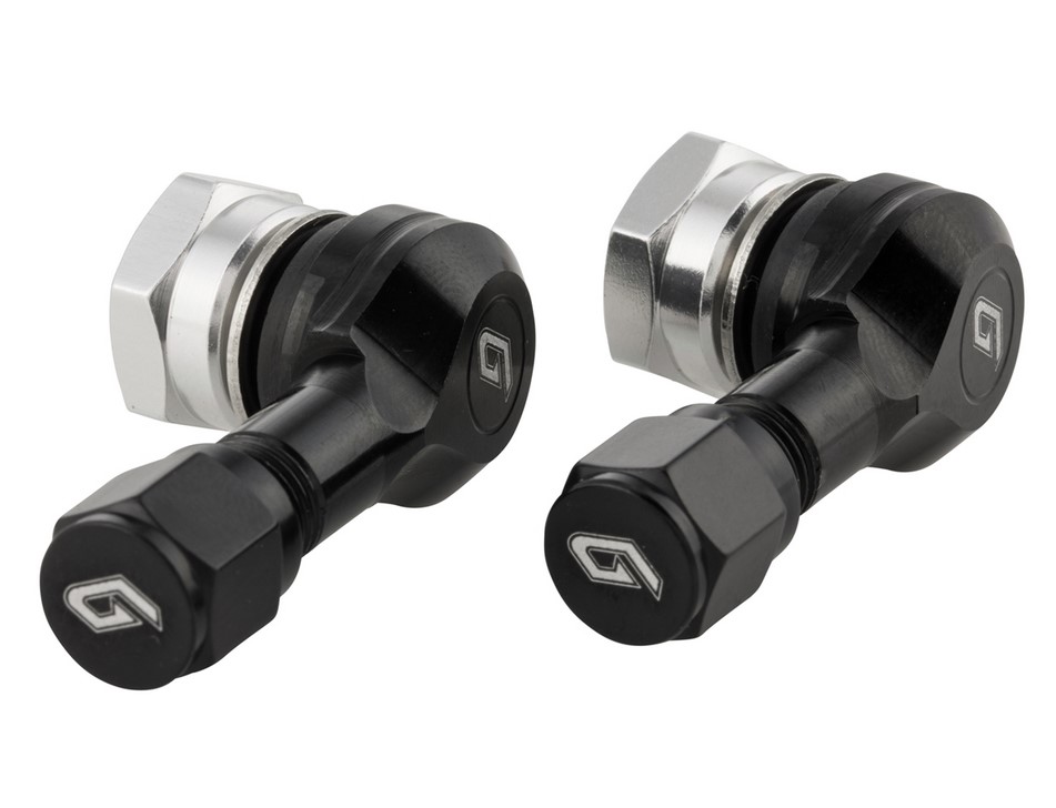 Nucleo valvola per pneumatico tubeless/cerchio 80°, anodizzato nero