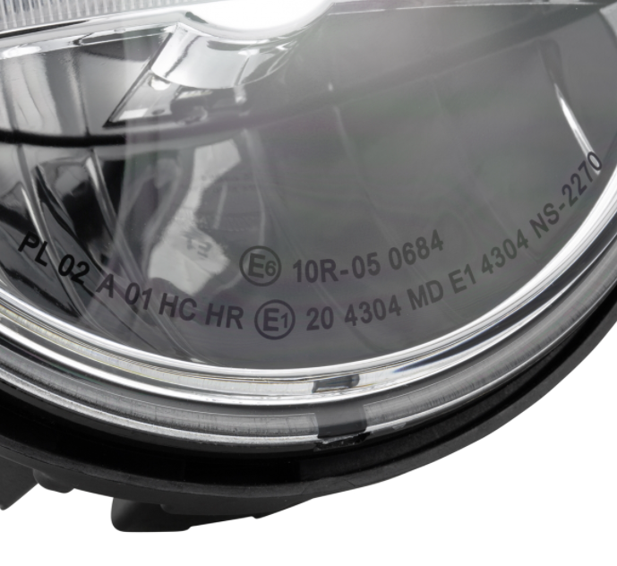 Faro LED per Vespa Primavera 50-150ccm 2T/​4T (-'18), nero opaco
