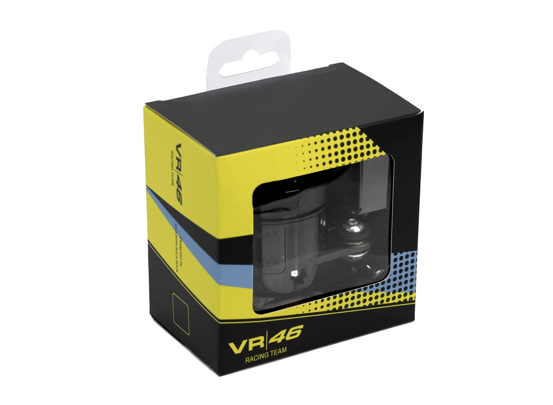 Serbatoio universale Barracuda VR|46 Racing Team con coperchio in alluminio nero
