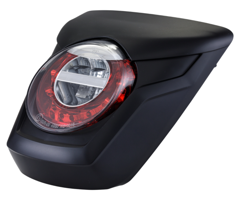 Fanale posteriore LED rosso per Vespa Primavera/​Sprint 50-150ccm, bordo - nero opaco