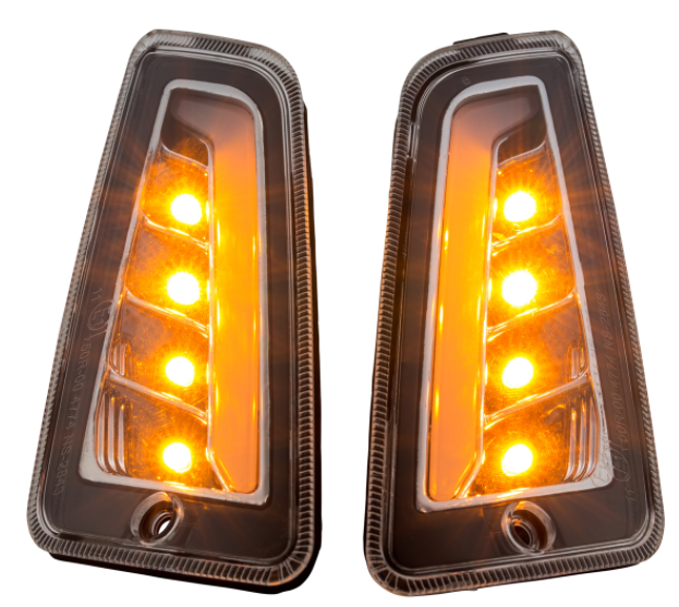 Kit indicatori di direzione anteriori e posteriori per Vespa GTS/GTS Super/GTV/GT 60/GT/GT L ('03-'13), trasparente
