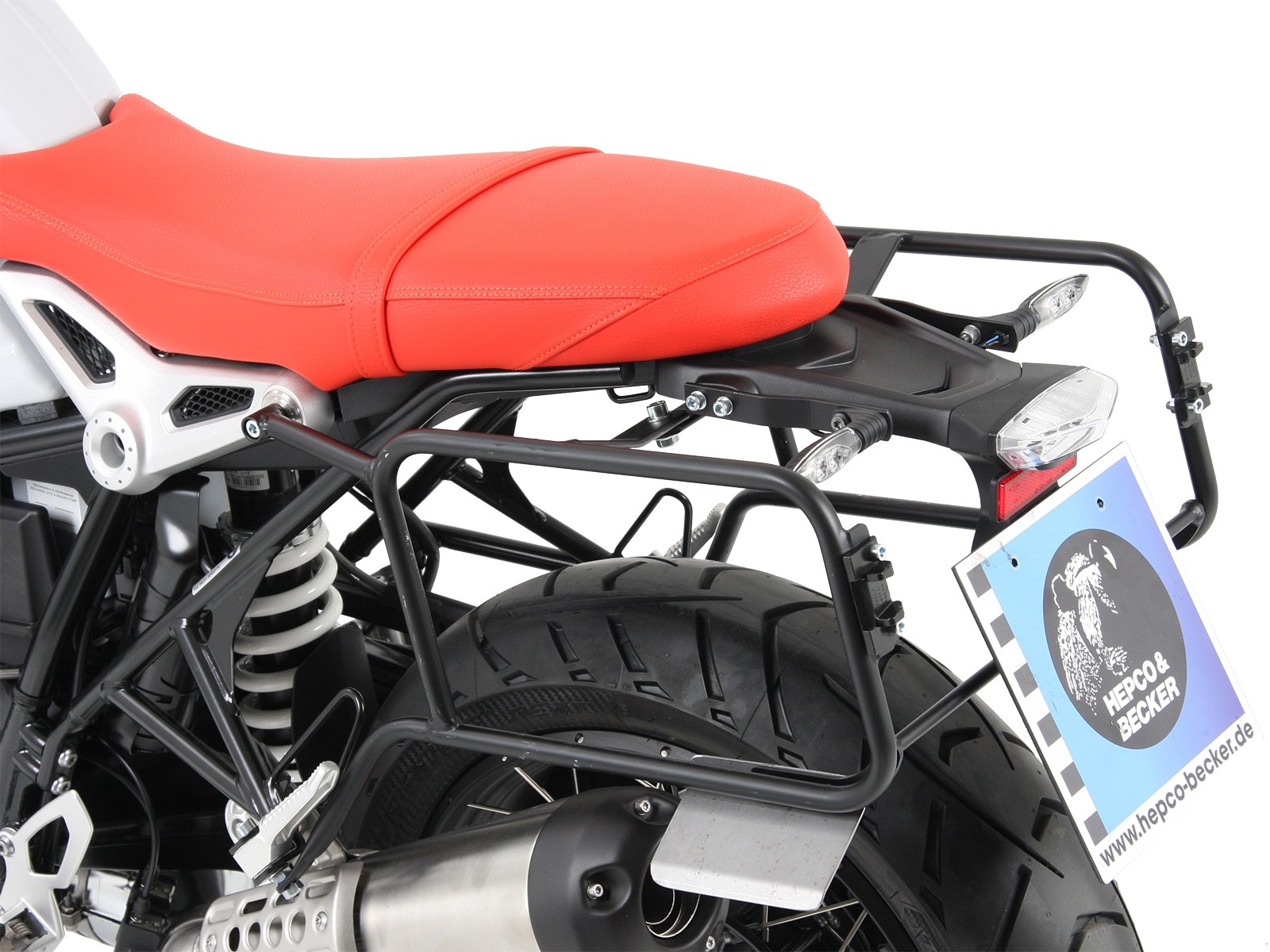 Portavaligie laterale fisso nero per BMW R nineT Pure (17-23) Hepco & Becker