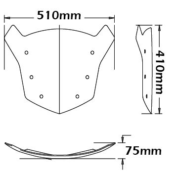 Cupolino sportivo per BMW K 1200 GT /K 1300 GT, trasparente