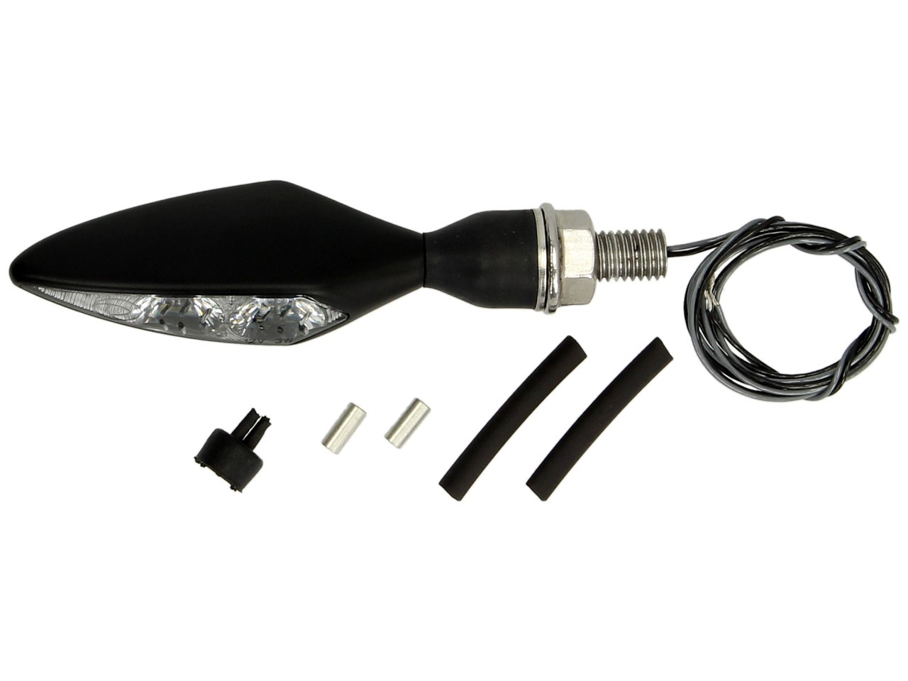 Indicatore Kellermann, Rhombus Extreme, acciaio, LED, VR/HL, 12 V, nero satinato, M8x20, omologato E