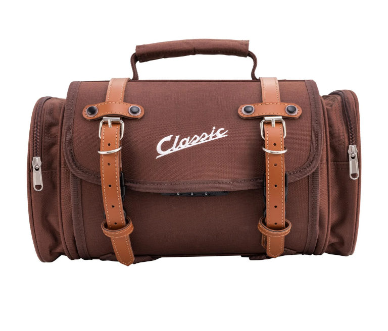 Borsa "Classic" piccola per Vespa, in nylon, marrone tabacco