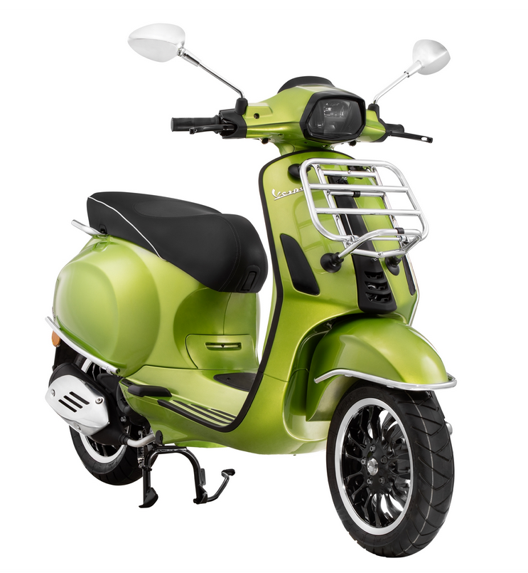 Portapacchi anteriore per Vespa Primavera /Sprint /Elettrica 50-150ccm, pieghevole, cromato