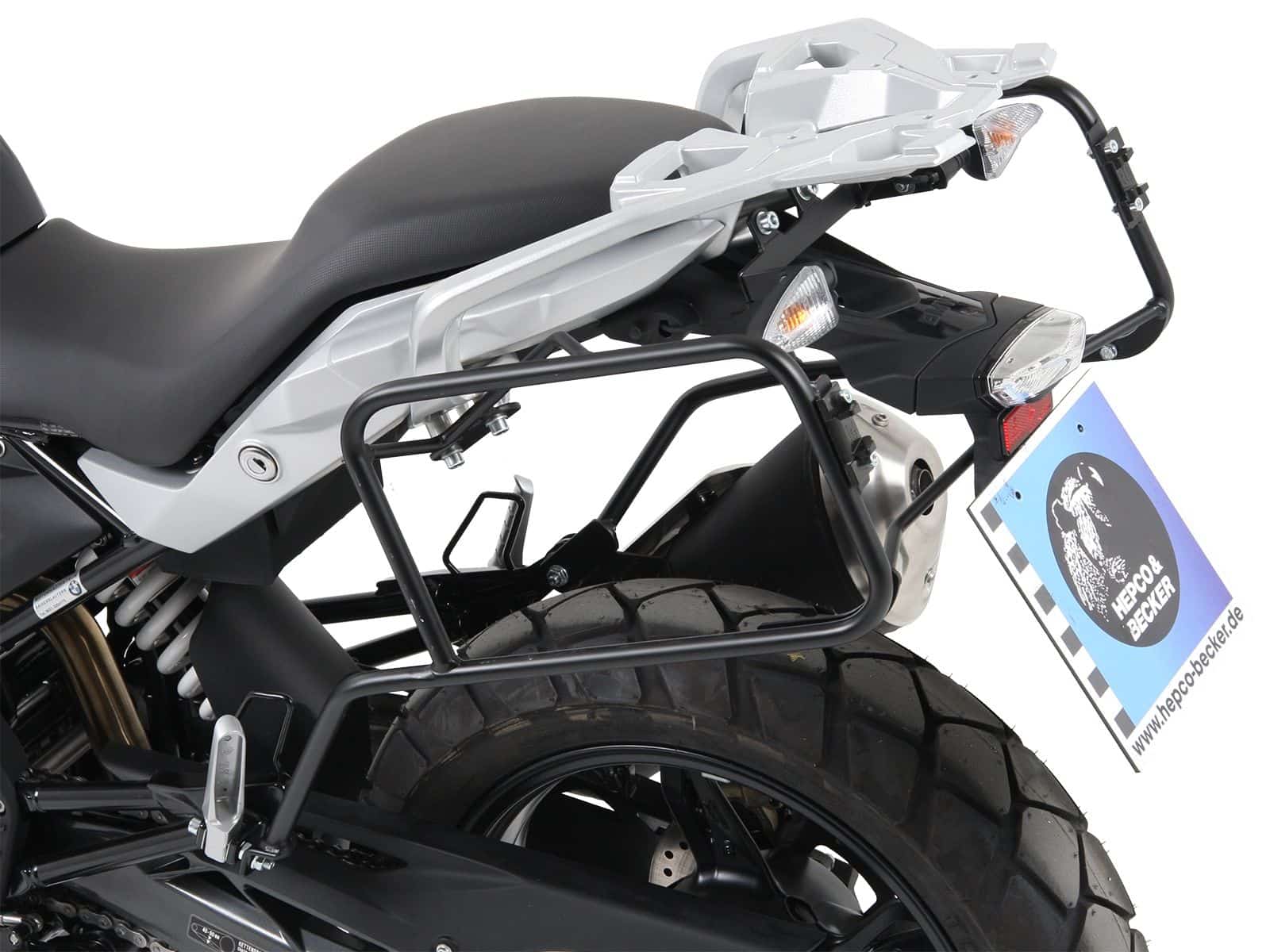 Portavaligie laterale fisso nero per BMW G 310 GS (17-19) Hepco & Becker