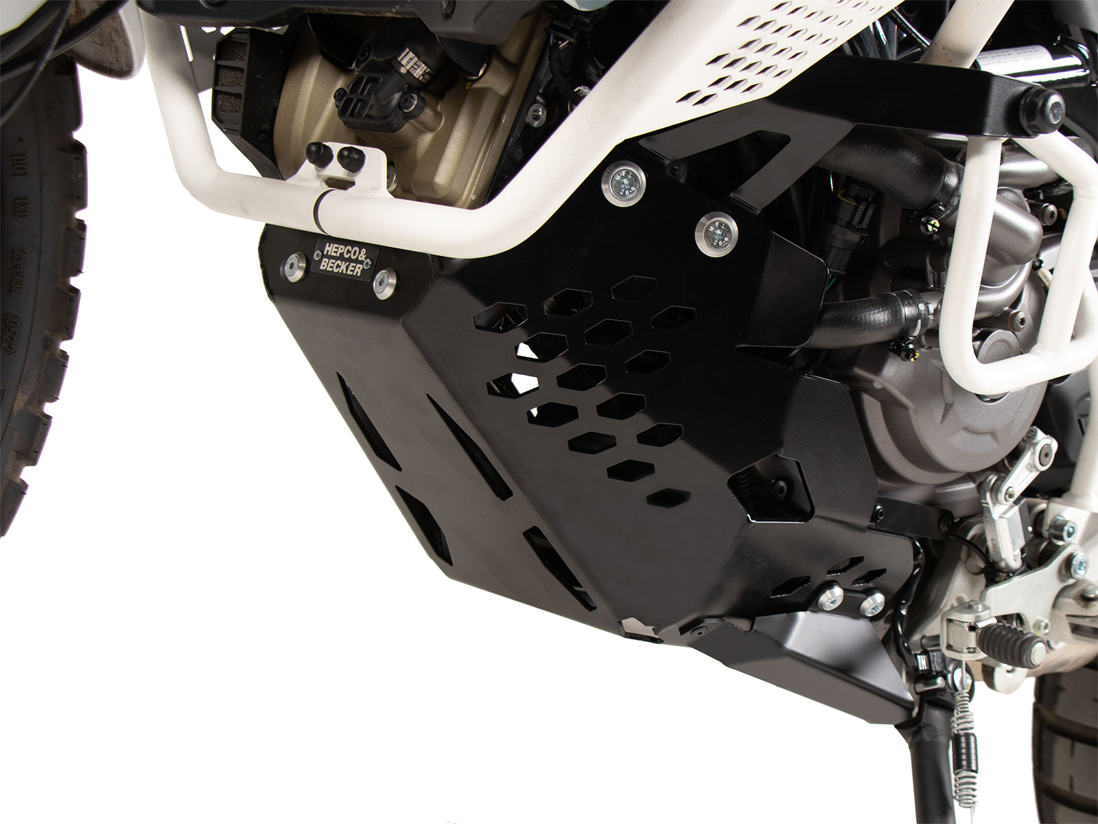 Piastra di protezione motore nera per Ducati Desert X Rally (24-) Hepco & Becker