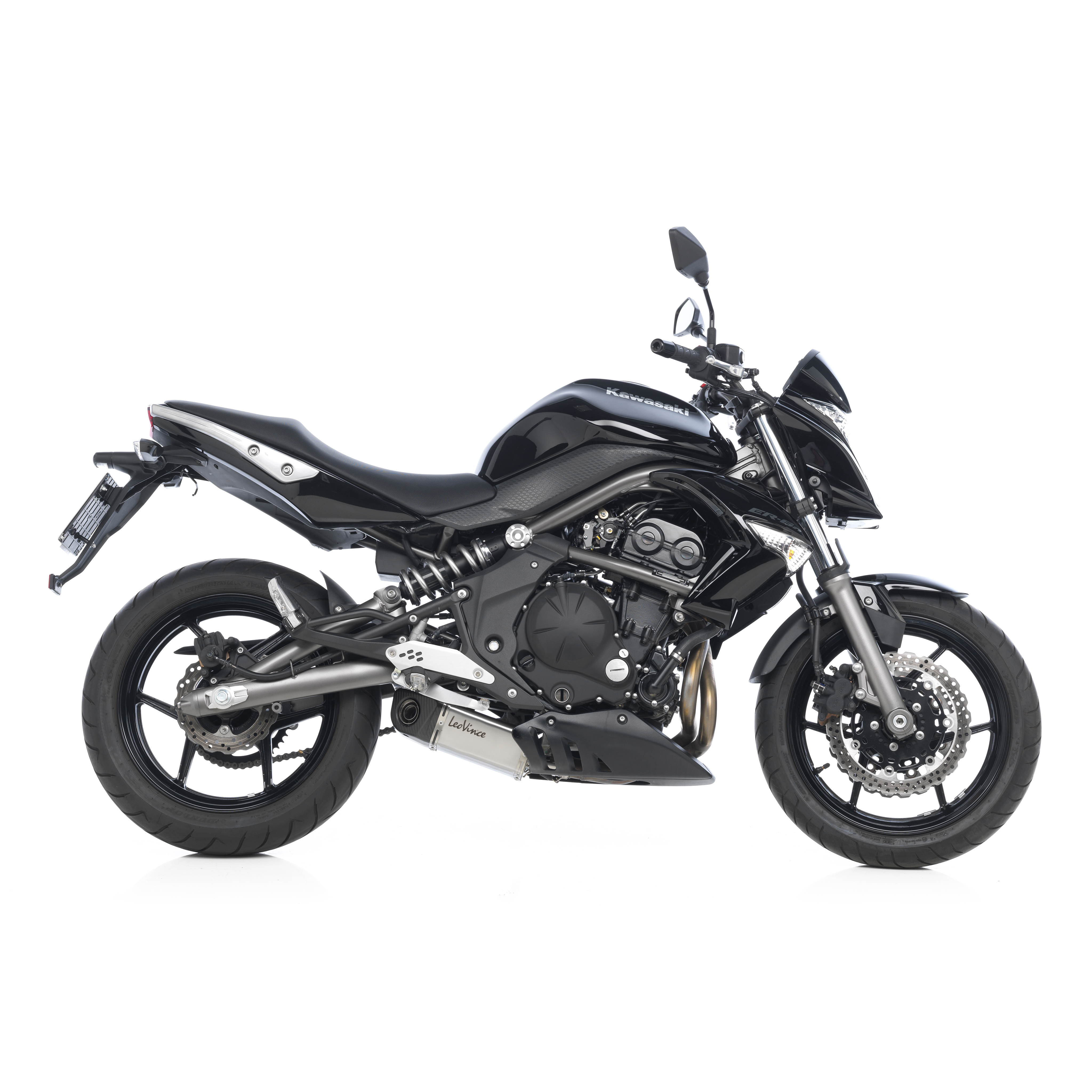 Impianto di scarico LeoVince Underbody Evo 2, Slip On per Kawasaki ER-6n/f / Ninja 650R / Versys 650