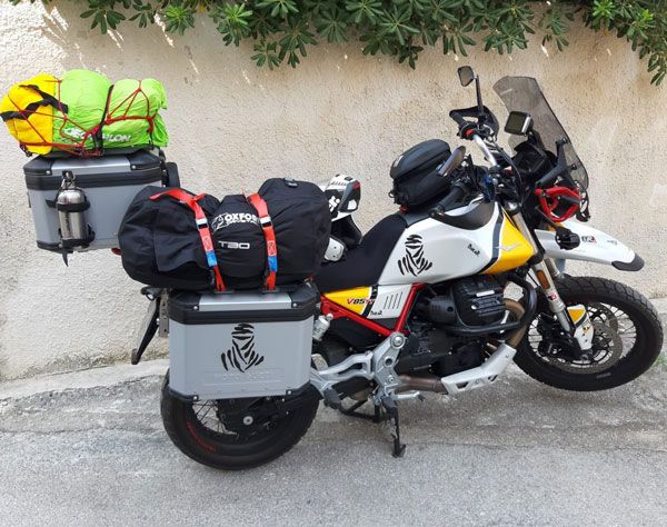 Portapacchi per bauletto originale per Moto Guzzi V 85 TT (19-23)