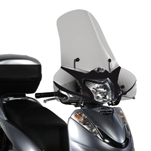 Parabrezza grande trasparente, per Honda SH 300 (07-11) - 440x665 mm (HxL) Givi