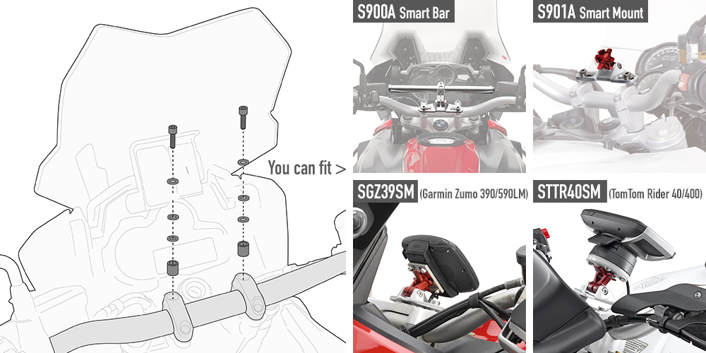 Kit per il montaggio della Smart Bar S900A / Smart Mount S901A Givi