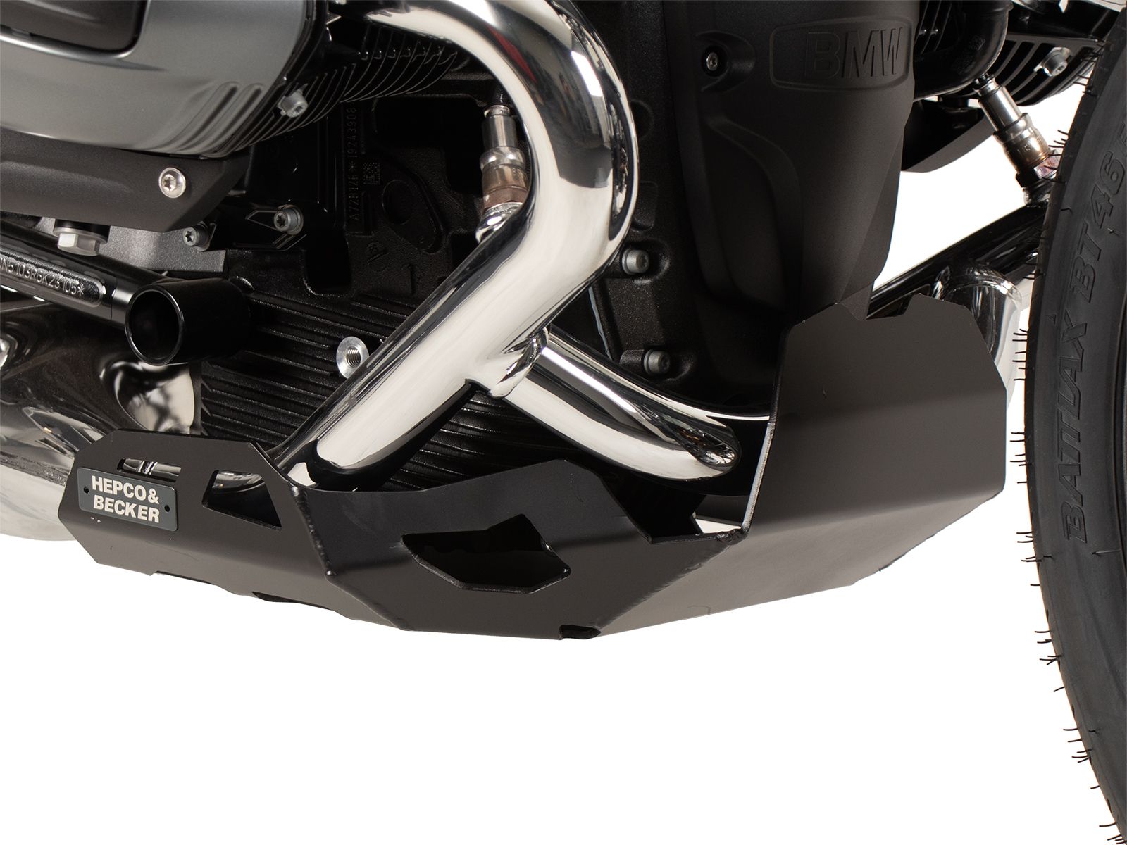 Piastra di protezione del motore nera per BMW R 12 (24-) Hepco & Becker