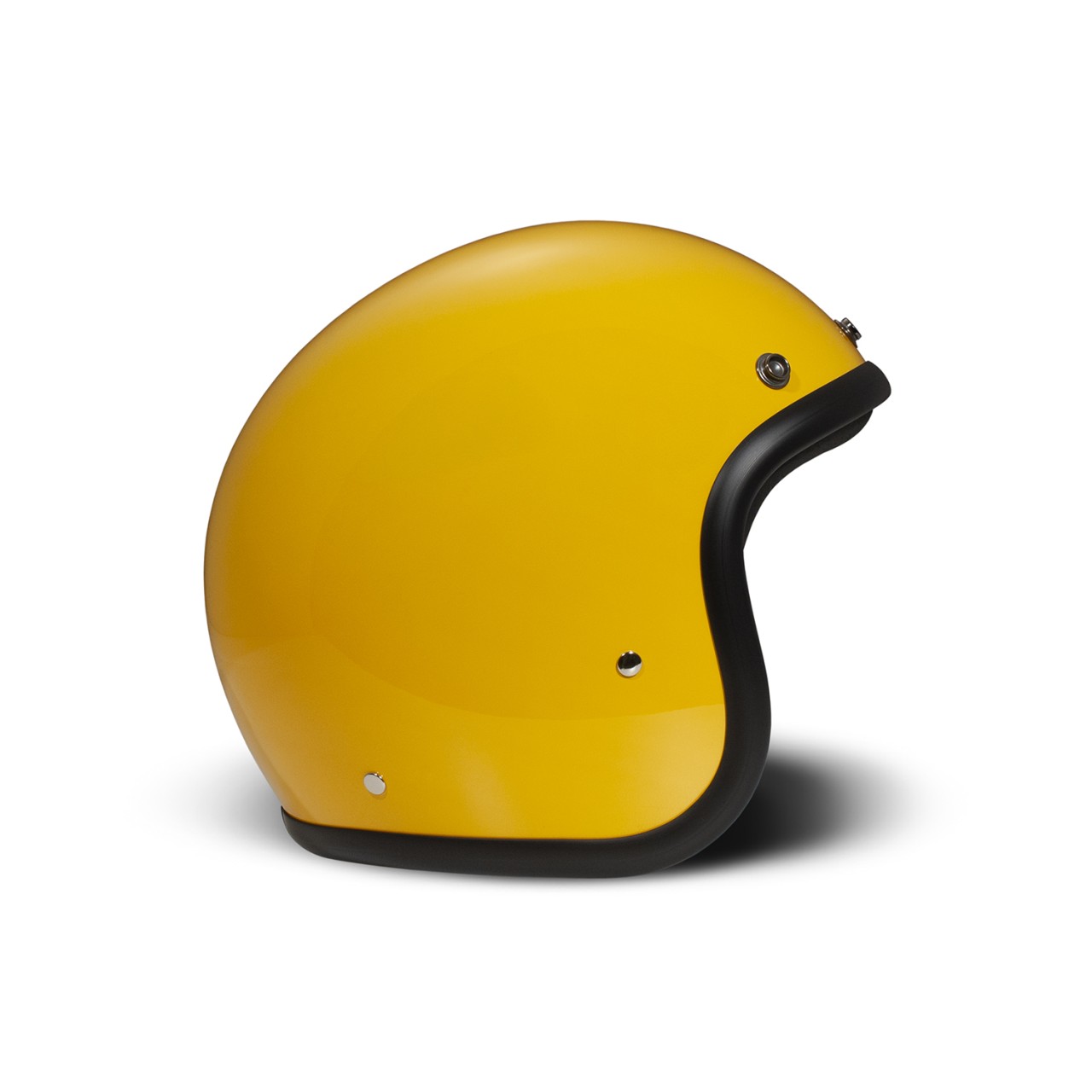 DMD Jet Helmet Retro, giallo, lucido, giallo, fibra di vetro, ECE 22.06
