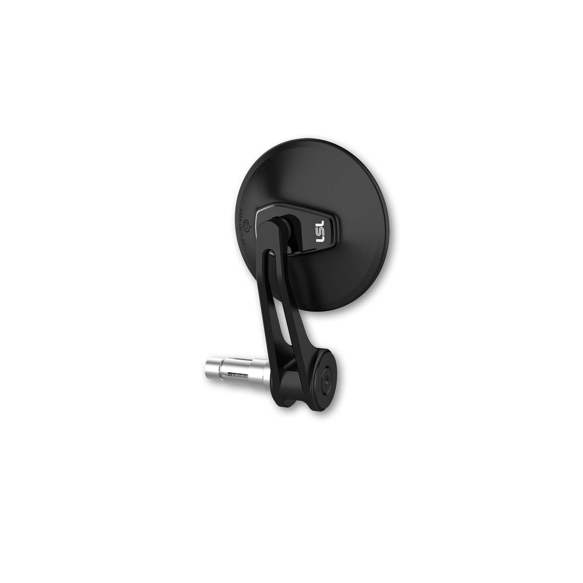 Specchio per manubrio LSL ERGONIA, diametro 95 mm, nero, con omologazione stradale, ECE, per lato destro e sinistro