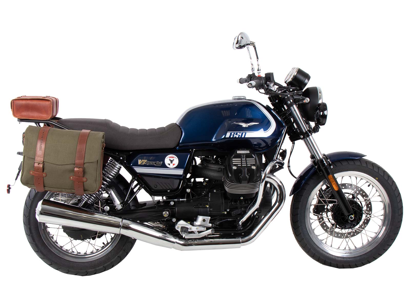 Portapacchi laterale C-Bow nero per Moto Guzzi V7 850 Special/Stone/Centenario (21-24) Hepco & Becker
