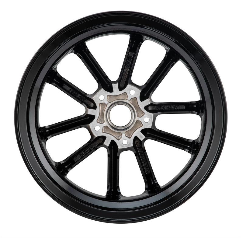 Cerchio anteriore/posteriore da 12" per Vespa GTS/GTS Super/GTV/GT 60/GT/GT L 125-300ccm, nero lucido