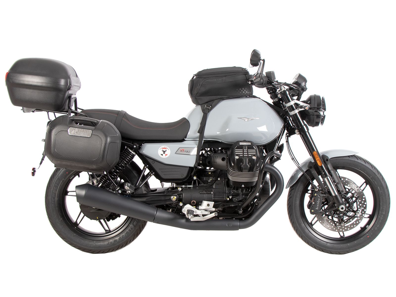 Portapacchi laterale C-Bow nero per Moto Guzzi V7 850 Sport (25- ) Hepco & Becker
