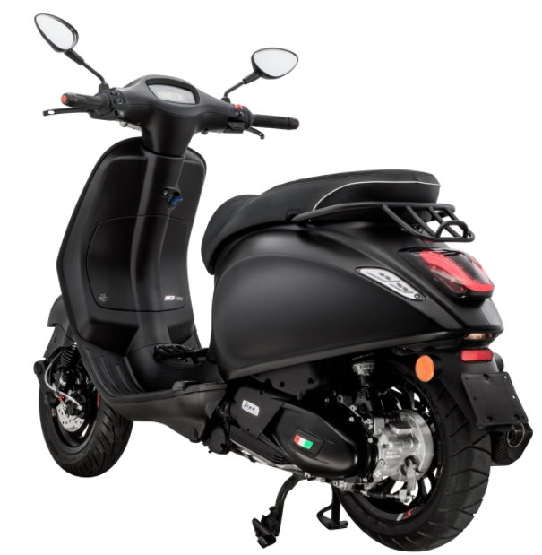 Portapacchi/maniglione passeggero nero opaco per Vespa Primavera/​Sprint 50-150ccm 2T/​4T AC