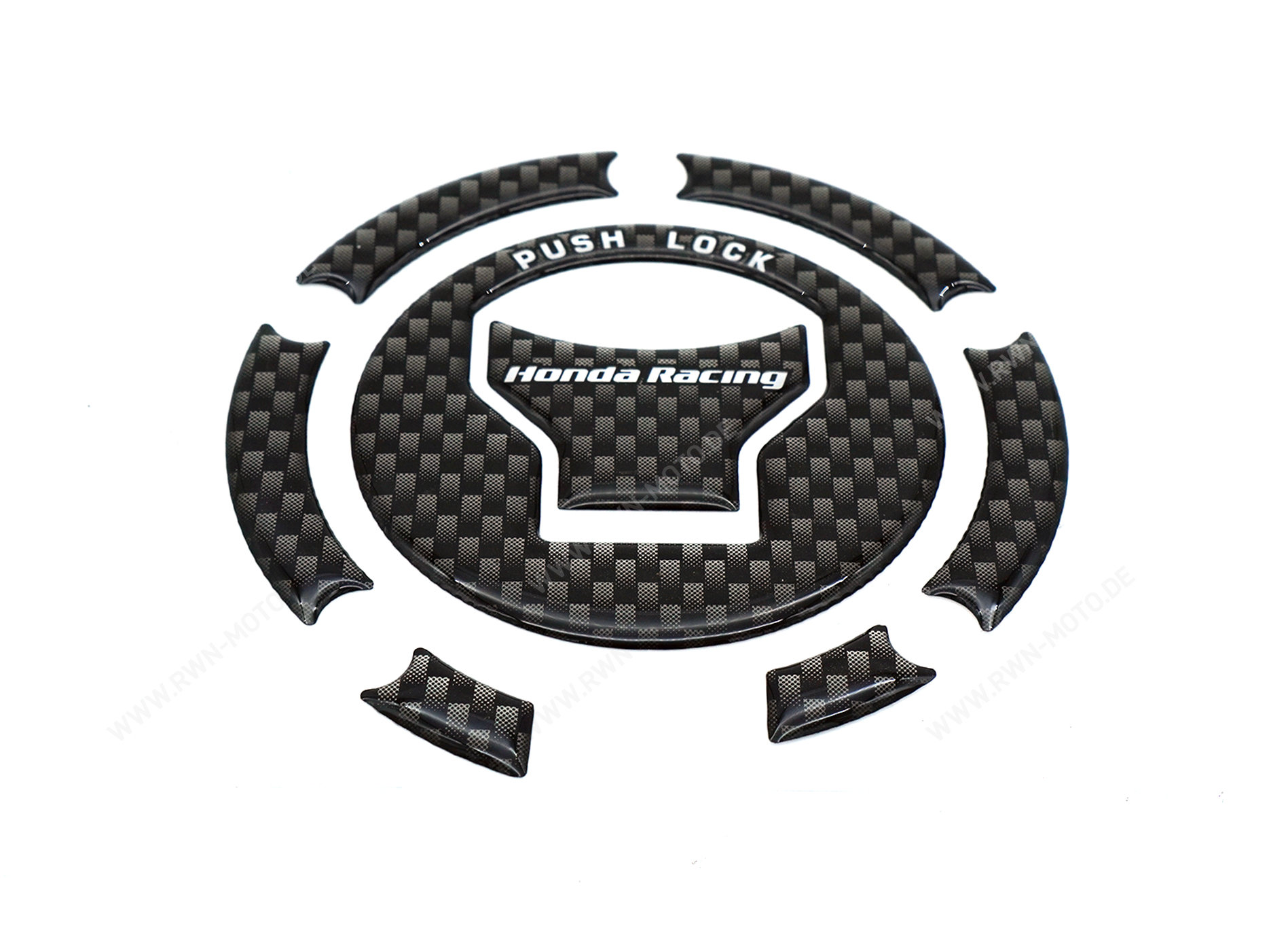 Decorazione tappo serbatoio con logo HRC originale per tutti i modelli Honda