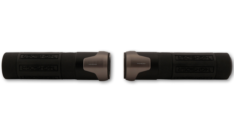 HIGHSIDER pro Akron Grip Rubber Titanium 7/8 pollici (22,2 mm), 132 mm