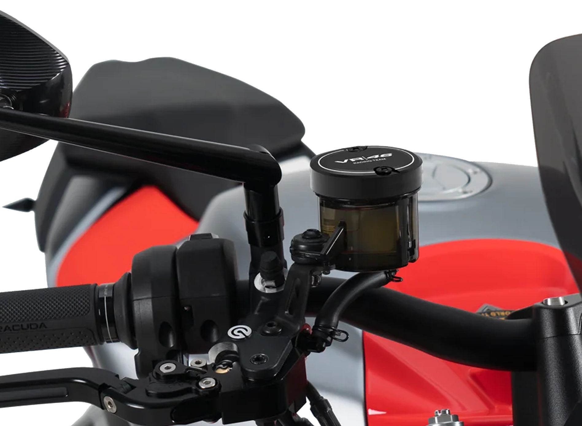 Serbatoio universale Barracuda VR|46 Racing Team con coperchio in alluminio nero