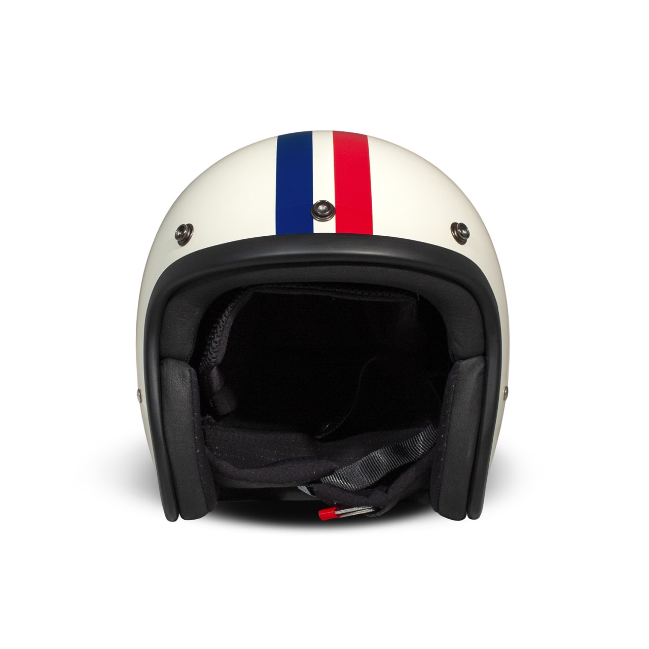 DMD casco jet Retro, bianco, opaco, triplo, fibra di vetro, ECE 22.06