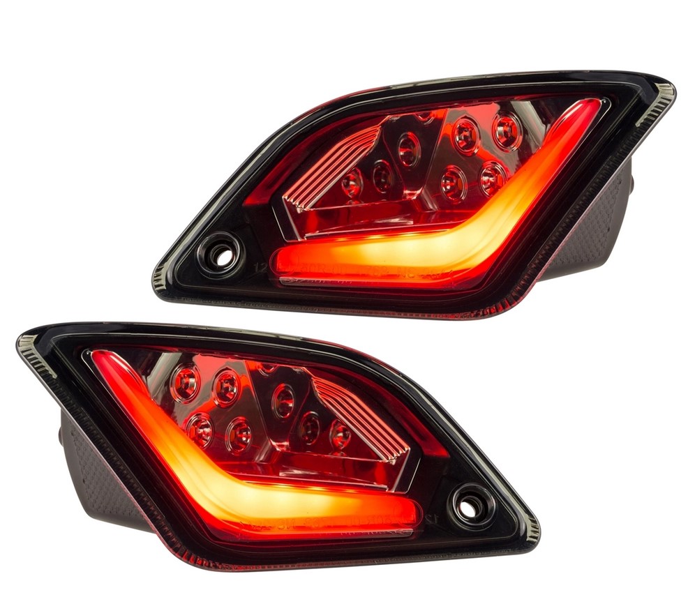 Kit indicatori di direzione posteriori destro/sinistro per Vespa GTS/GTS Super/GTV 125-300cc ('14-), oscurati