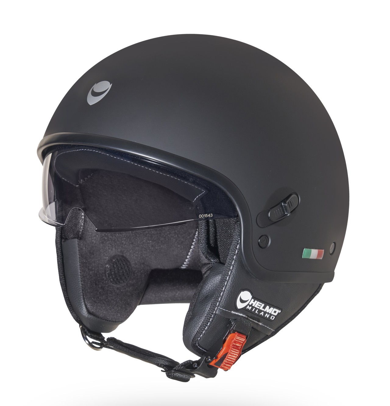 Helmo Milano Demi Jet, Puro Slider, nero opaco