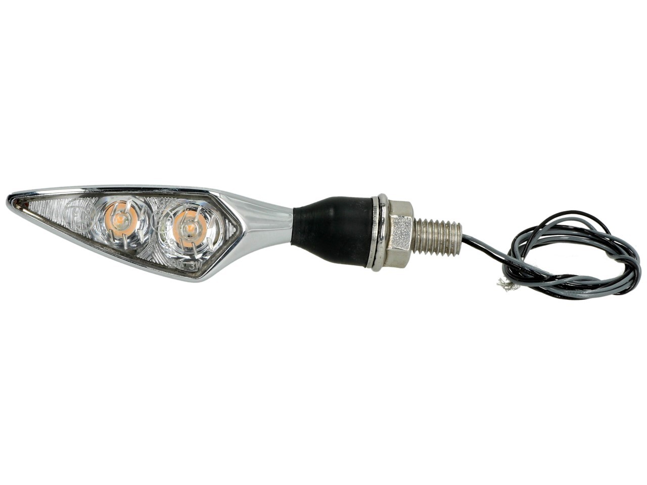 Indicatore Kellermann, Rhombus Extreme, acciaio, LED, VR/HL, 12 V, cromo lucido, M8x20, omologato E